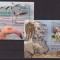 121-MOZAMBIC -FAUNA-Doua blocuri nestampilate flamingi si elefanti