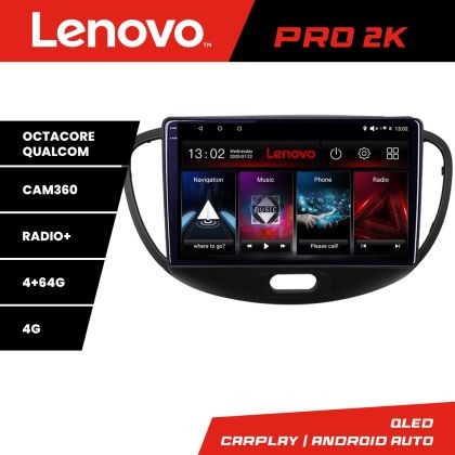 Navigatie Hyundai I10 2007-2013 Android radio gps internet 8 core QLED 2K 4+64 360 Lenovo CarStore Technology