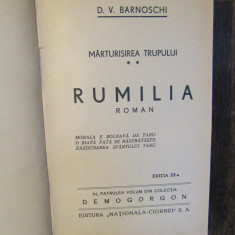 Rumilia: Mărturisirea trupului - D. V. Barnoschi