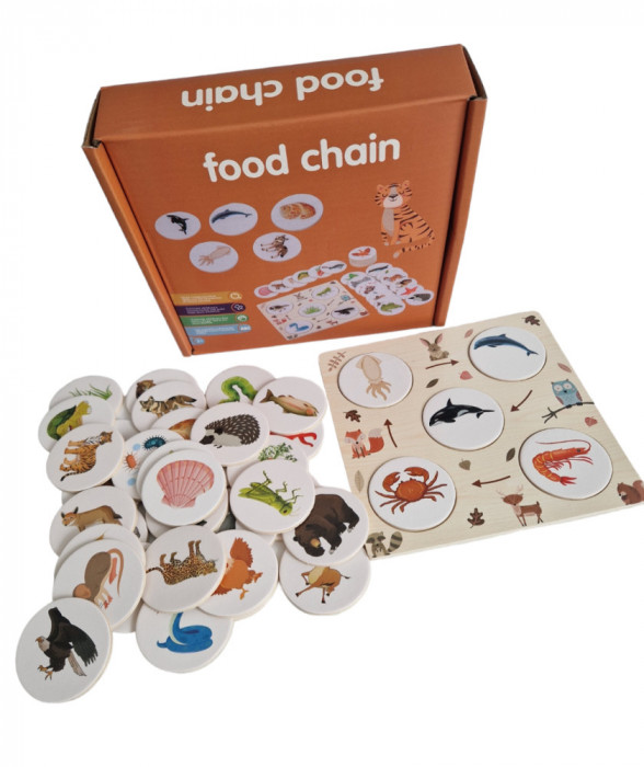 Joc educativ Cine vaneaza pe cine -food chain