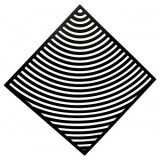 Decoratiune perete Krodesign Square Spiral, Lungime diagonala 50 cm, negru, VivaTechnix