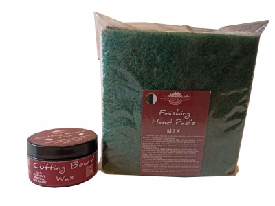 Prep&amp;#039;N&amp;#039;Shine-Cutting Board Wax &amp;amp; Hand Pad&amp;rsquo;s Mix, alb, negru, verde, 100 ml foto