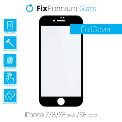 FixPremium FullCover Glass - Sticlă securizată pentru iPhone 7, 8, SE 2020 &amp;amp; SE 2022 foto