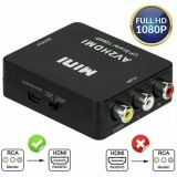 Adaptor AV la HDMI Cvbs la HD 720p 1080 Mini AV2HDMI Video Convertor Converter