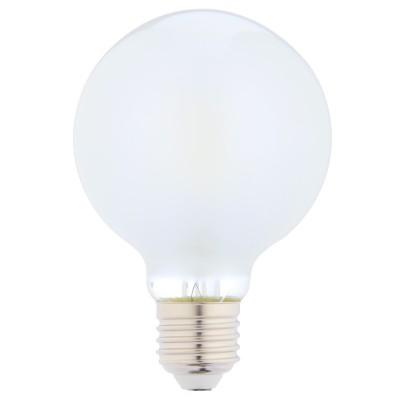 Bec LED filament Hoff glob G80 E27 4W 540lm lumina rece 6500 K, mat foto