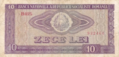 ROMANIA 10 lei 1966 VF!!! foto