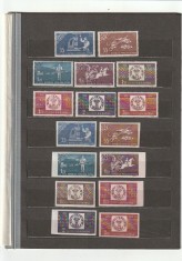 ROMANIA 1958 LP 463 LP 463 a CENTENARUL MARCII POSTALE ROMANESTI SERII MNH NEST
