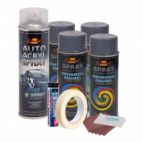 Kit complet reparatie si vopsire jante culoare Gri Inchis, V4 AVX-KVJ-GRV4, AVEX