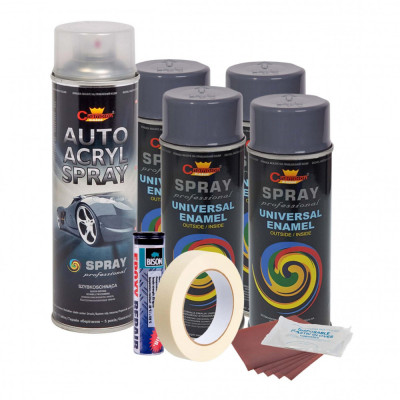 Kit complet reparatie si vopsire jante culoare Gri Inchis, V4 AVX-KVJ-GRV4 foto