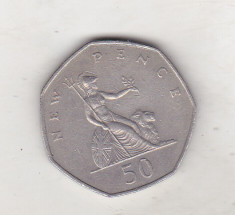 bnk mnd Marea Britanie Anglia 50 pence 1970 foto