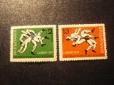 Serie Bulgaria 1971 - Sport - Campiont European Lupte , 2 valori