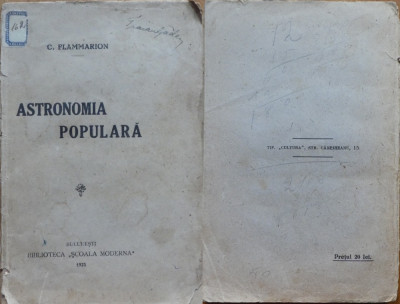 Flammarion , Astronomia populara , 1923 foto