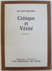 CRITIQUE ET VERITE - ESSAI par ROLAND BARTHES , 1966 foto