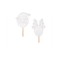 Set creativ de Craciun, Mos Craciun si ren, hartie, lemn, 25 cm, 6 bucati