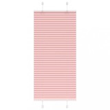 vidaXL Jaluzea plisată roz 65x100 cm Lățime țesătură 64,4cm poliester