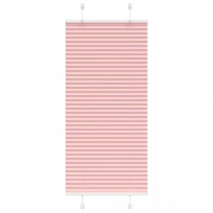 vidaXL Jaluzea plisată roz 65x100 cm Lățime țesătură 64,4cm poliester
