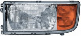 Far Mercedes Actros (1831-4148) 09.1996-09.2002 DEPO partea Dreapta, tip bec H4, 24V, reglaj electric, semnalizator orange, Rapid