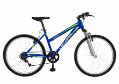 Bicicleta Trekking 26 FIVE Sprinter cadru otel culoare albastru verde foto