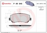 Set placute frana BREMBO P49045