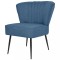 Gossi scaun cocktail, albastru, material textil