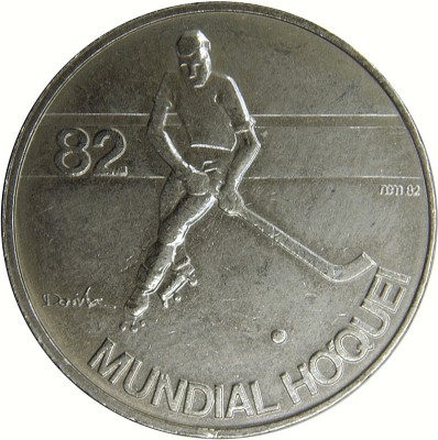 Portugalia 5 escudos 1982 CM roller hockey foto