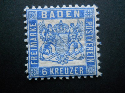 STATE GERMANE ,BADEN NESTAMPILAT foto