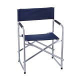 Cumpara ieftin Scaun gradina pliabil textil albastru fier argintiu 55 x 47 x 78 cm