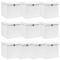 vidaXL Cutii depozitare cu capace 10 buc. alb, 32x32x32 cm, textil 288352