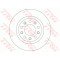 Set discuri frana spate TRW, Alfa Romeo Giulietta, 04.2010-, spate; puntea spate; Echipament vehicul : vehicule fara pachet sport