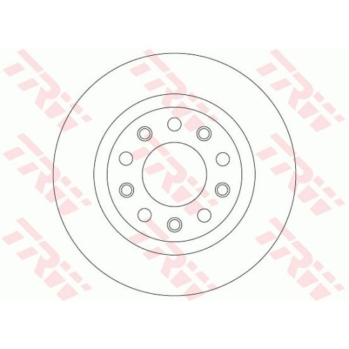 Set discuri frana spate TRW, Alfa Romeo Giulietta, 04.2010-, spate; puntea spate; Echipament vehicul : vehicule fara pachet sport