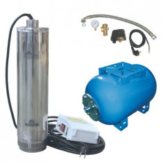 Pompa submersibila apa curata in sistem hidrofor, recipient 24 litri, Wasserkonig WK6000-57, 6000l/h, 1400W, 57bar foto