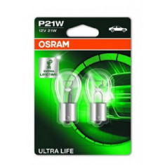 SET 2 BECURI 12V P21W ULTRA LIFE BLISTER OSRAM