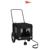 Cumpara ieftin Remorca bicicleta animale companie, negru, textil oxford/fier