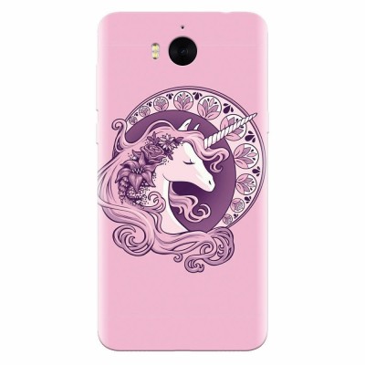Husa silicon pentru Huawei Y6 2017, Purple Unicorn foto
