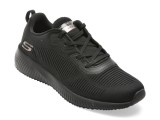 Cumpara ieftin Pantofi sport SKECHERS negri, SQUAD, din material textil