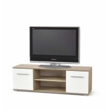 COMODA TV RTV 6, DESIGN MODERN MINIMALIST, CULOARE ALB STEJAR