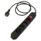 Prelungitor electric 4 prize PVC negru 1,5m 16A