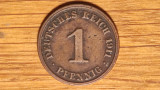 Germania - moneda de colectie istorica - 1 pfennig 1911 J - Hamburg - mai rara !, Europa