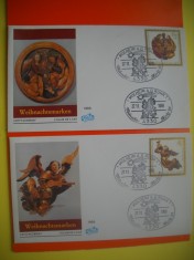 HOPCT PLIC FDC S NR 363 SET 2 FDC CRACIUN 1989 GERMANIA
