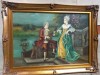 Ulei pe p&acirc;nză o lucrare Baroc de diensiuni mari, Portrete, Realism