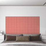 Panouri de perete 12 buc. roz 60x30 cm catifea 2,16 m&sup2; GartenMobel Dekor, vidaXL