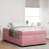 VidaXL Cadru de pat cu saltea cu saltea Roz 120 x 200 cm Catifea