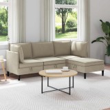 vidaXL Set de mobilier pentru living 4 pcs Nisipiu Țesătură 3413790