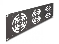 Panel rack 19&quot; 3U pentru 3 ventilatoare 120 mm, Delock 66747