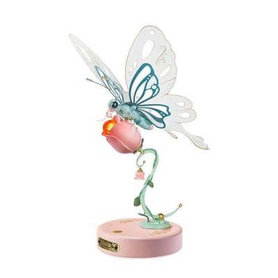 Puzzle 3D Fluture Roz, 79 piese, Rokr foto