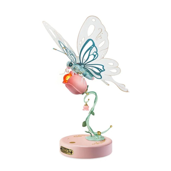 Puzzle 3D Fluture Roz, 79 piese, Rokr