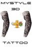 SET Doua Maneci Tatuate MyStyle&reg; 3D Print - Imita un tatuaj real 100% - Body art tattoo maneca