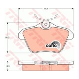 Set placute frana Trw GDB1147, parte montare : Punte spate