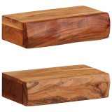 VidaXL Rafturi de perete 2 buc 30x17x8 cm Lemn masiv de salc&acirc;m