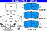 ATE 13.0460-5794.2 set placute frana,frana disc